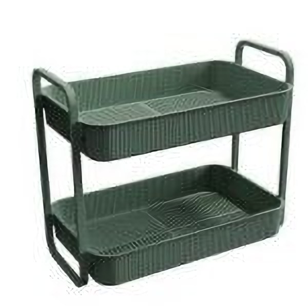 Two-tier bathroom storage rack