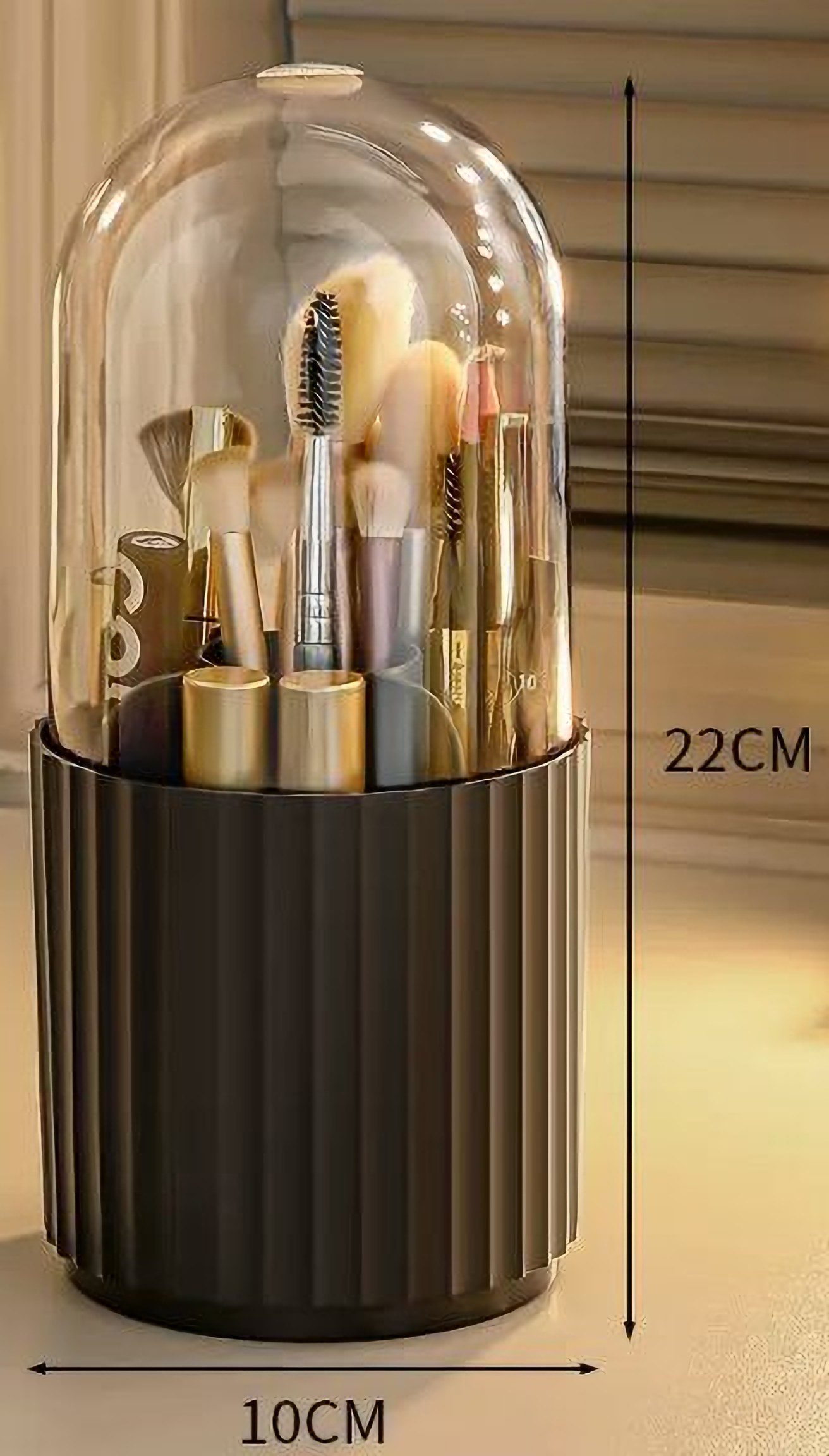 Makeup brush storage box