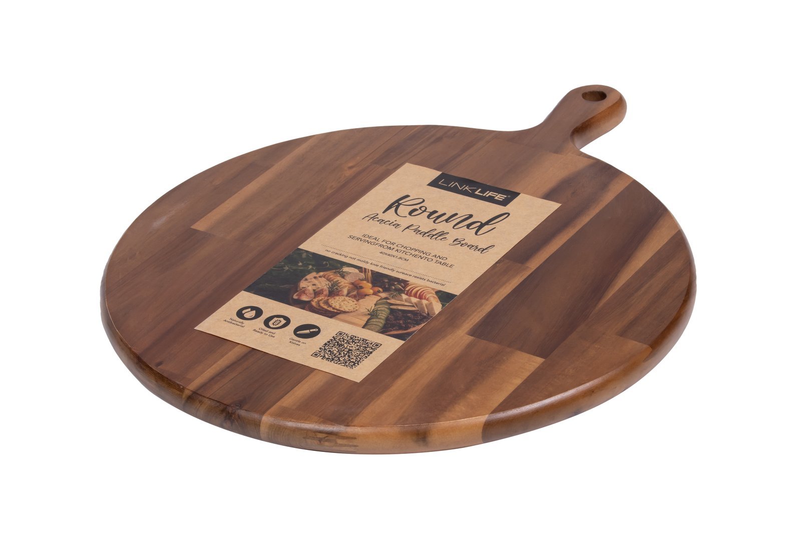 Round Acacia Paddle Board