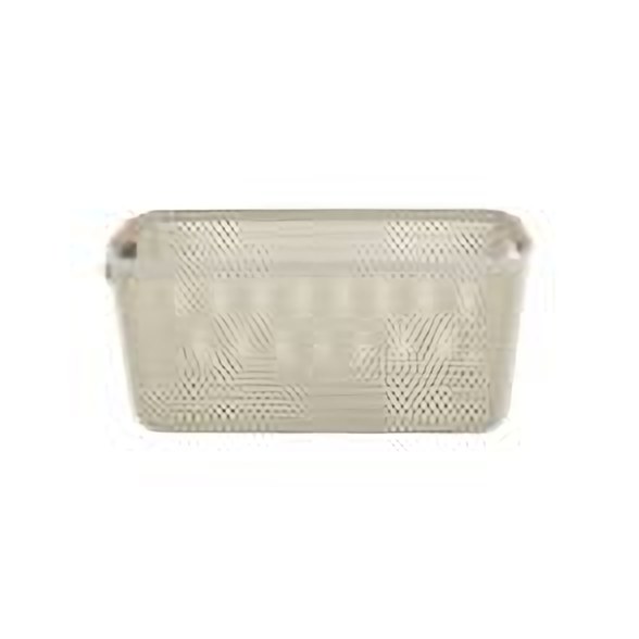 M storage basket with wood handle cup with grey