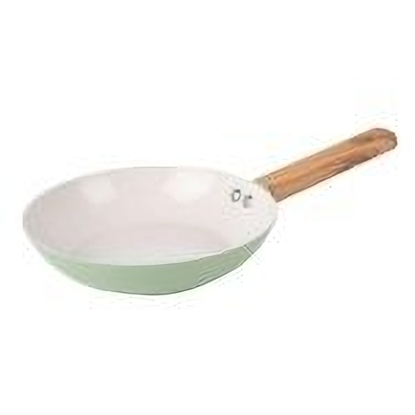 20cm forged alum fry pan with wooden finish handle