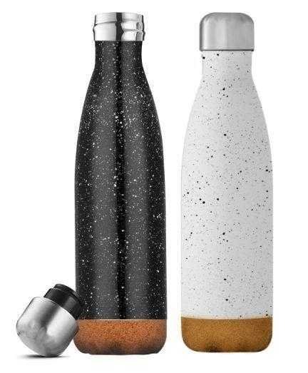 Double wall vacuum flask with cork base
