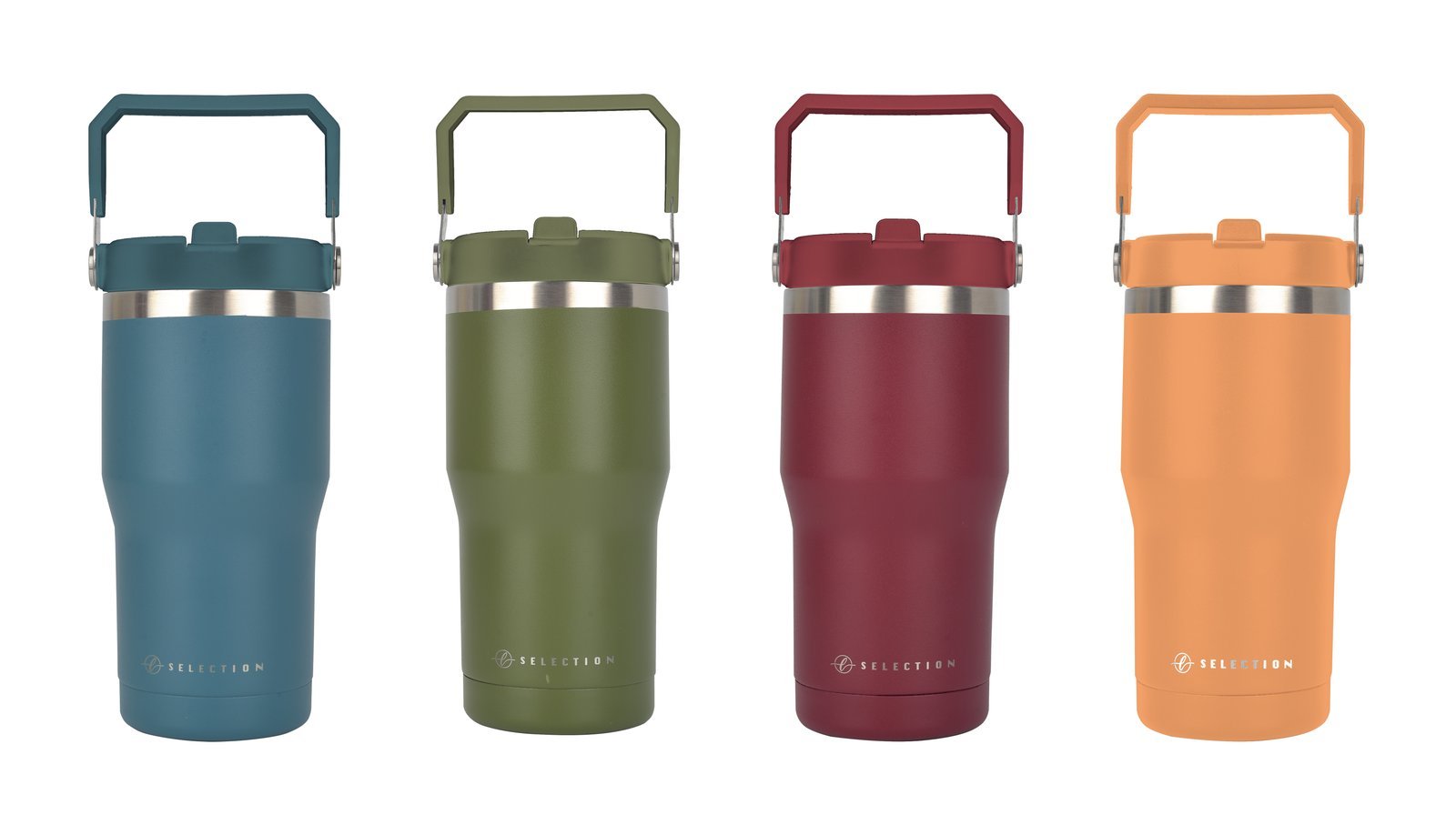 600ml (20oz) stainless steel double wall coffee mug with powder coating and laser logo