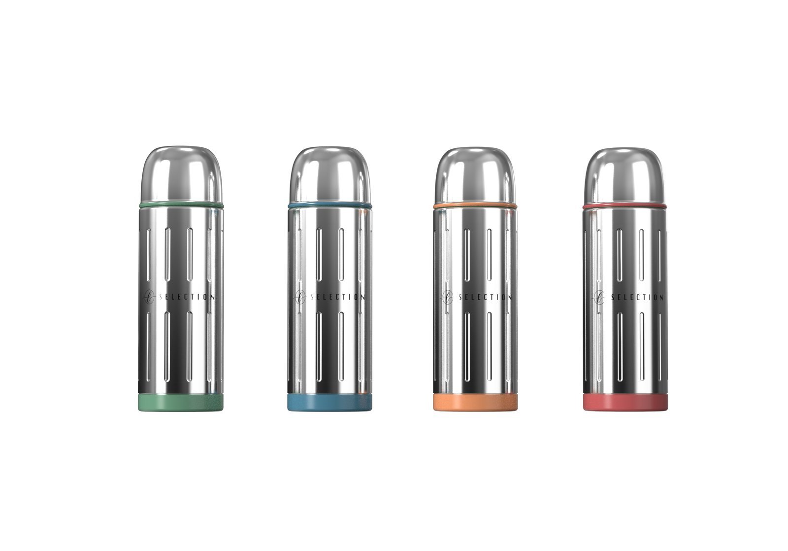 500ml (17oz) stainless steel double wall vacuum flask with S and coating and laser logo