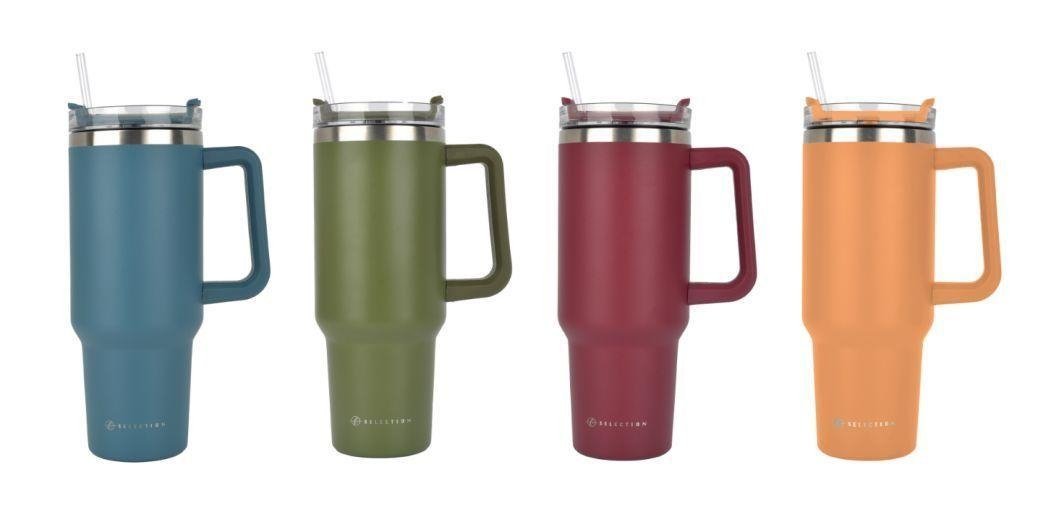 900ml (30oz) stainless steel double wall auto mug with powder coating