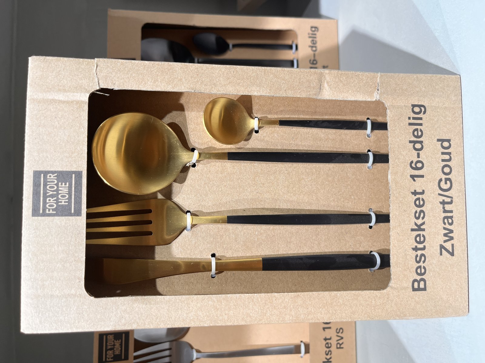 Spoon knife and fork set of 16/ss+pp