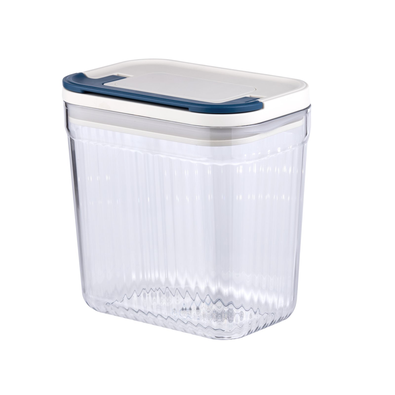 1.5 L Striped Storage Container (M) - white lid
